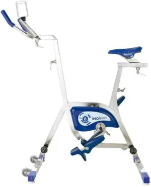 Bicicleta de Piscina de Acero Inoxidable con Palanca de Cambios y Resistencia Ajustable