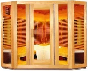 Sauna de Infrarrojos con 3 Caras Acristaladas Modelo WSD-x4