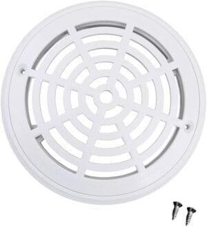 Fenteer Sumidero de Fondo de Piscina Anti Vortex de 20 cm con Parrilla/Cubierta y Tornillos
