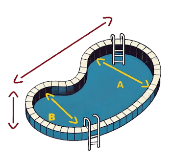 Piscina de forma irregular