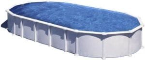 Piscina Desmontable Ovalada de Acero GRE Haiti 800 x 470 x 132 cm, Blanco