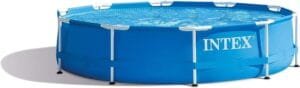 Intex Piscina Redonda Azul con Estructura Metálica Elevada