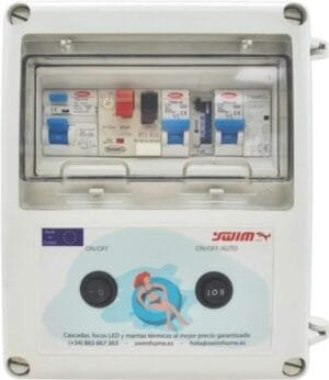 SWIMHOME Cuadro Eléctrico IP65 para Piscina con Transformador de 60W 12V DC