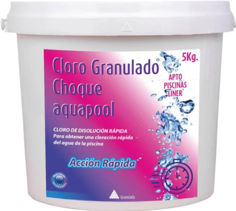 Cloro de Choque en Grano para Piscinas: Tratamiento Rápido y Eficaz (5 kg)