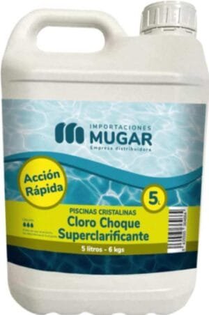 Cloro Choque Líquido Mugar Aguas Cristalinas - 5 litros