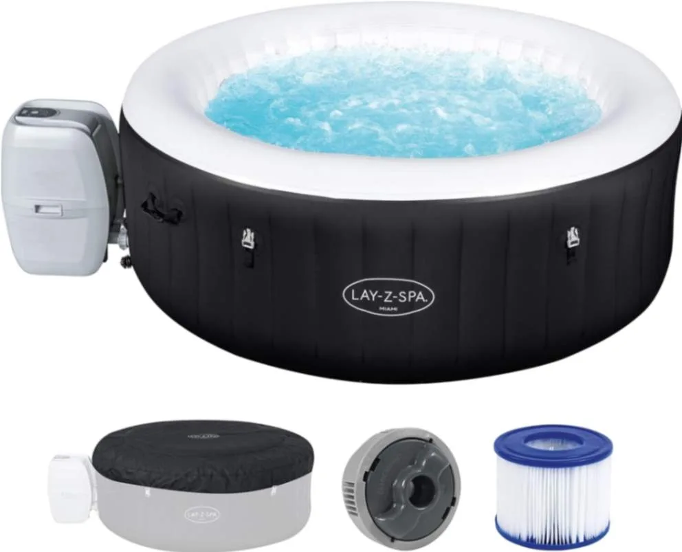 BESTWAY Lay-Z-Spa Miami - Spa Hinchable para 2-4 Personas