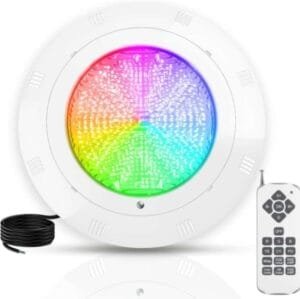 Focos LED Sumergibles para Piscina Kingwen 38W RGBW con Control Remoto