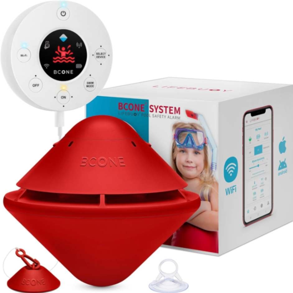 Sistema de Alarma de Seguridad Flotante Inteligente Lifebuoy 2.0 BCone para Piscina