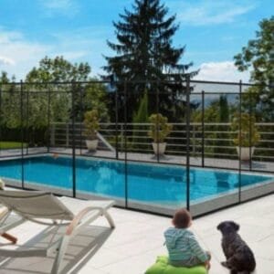 Valla de Seguridad para Piscina GOPLUS, Desmontable y Ajustable