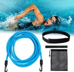 Telgoner Cinturón de Natación Estática de Resistencia Ajustable