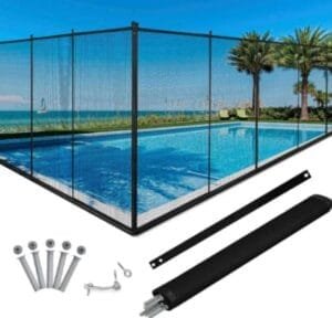 Valla de Seguridad para Piscinas GIANTEX, Desmontable y Ajustable
