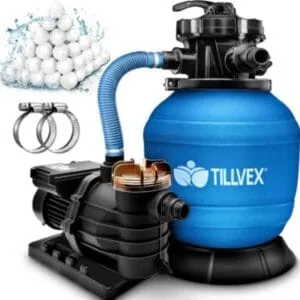 tillvex Depuradora de Agua para Piscina - 10 m³/h