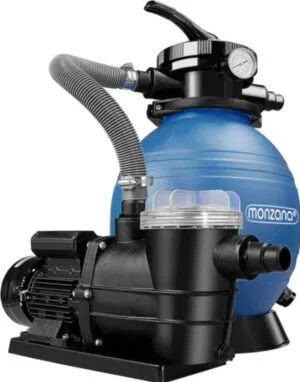 Monzana Depuradora Sistema de Filtro de Arena 9.960 L/h con Prefiltro y Vidrio Filtrante