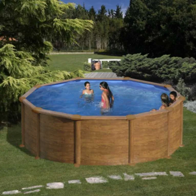 Piscina Elevada Redonda GRE Pacific 460 x 120 cm, Aspecto Madera - Imagen 2