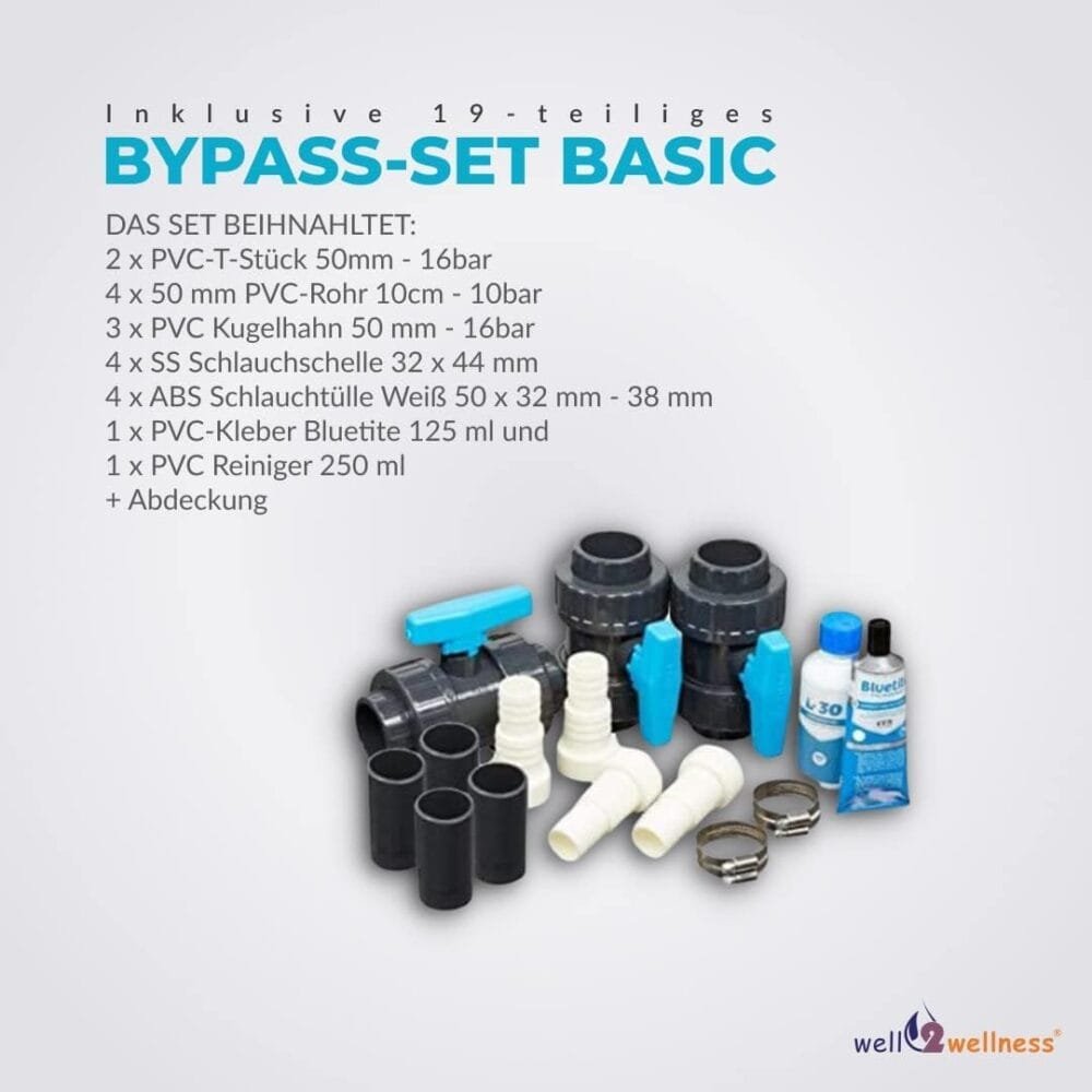 well2wellness MIDA.Boost 18 – Bomba de Calor Full Inverter para Piscinas de hasta 85 m³ con Set de Bypass - Imagen 2