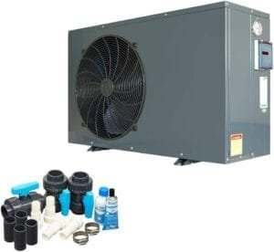 Bomba de Calor para Piscina well2wellness MIDA.Quick 13 – Alta Eficiencia con Set de Bypass y Cubierta