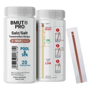 Tiras Reactivas BMUT para Medición de Sal – Rango de 0 a 8000 ppm (20 Unidades)