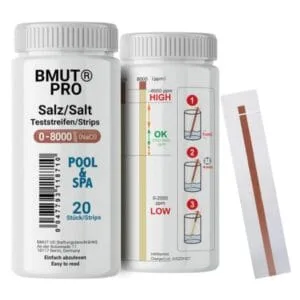 Tiras Reactivas BMUT para Medición de Sal – Rango de 0 a 8000 ppm (20 Unidades)