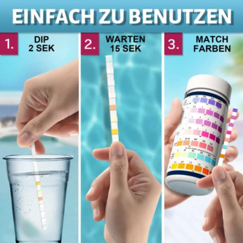 RUNBO Tiras Reactivas 7-en-1 para Piscinas y Spas – Análisis Completo (150 Unidades) - Imagen 2