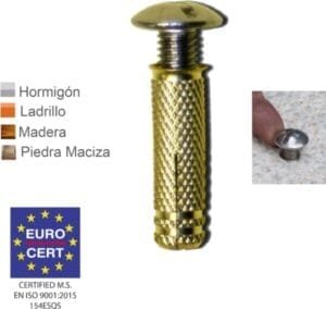 Taco Escamoteable BricoLoco M8x35mm con Tornillo INOX A2 - Sistema de Anclaje Seguro y Versátil para Lonas de Piscina