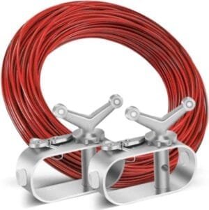 Kit Hukermoon Tensor para Lona de Piscina - Cable de Acero con 2 Tensores y Diseño Giratorio