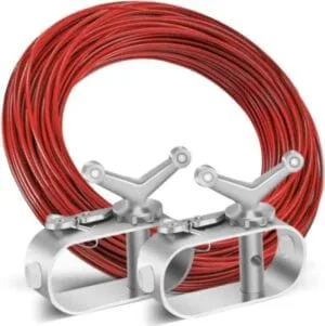 Kit Hukermoon Tensor para Lona de Piscina - Cable de Acero con 2 Tensores y Diseño Giratorio