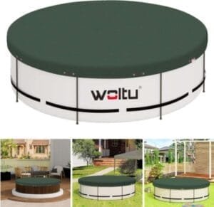 Cobertor Redondo WOLTU para Piscinas Ø 520 cm - Resistente, Impermeable y Protección Total Todo el Año