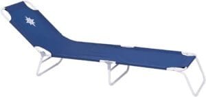 LOLAhome Tumbona de Playa Plegable Azul Marino