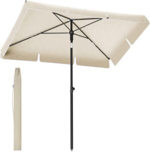 Sombrilla rectangular SONGMICS de 200 x 125 cm