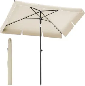 Sombrilla rectangular SONGMICS de 200 x 125 cm