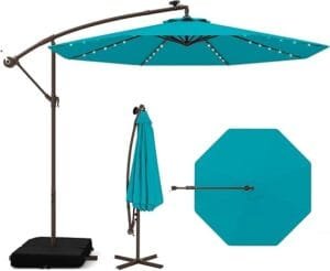 Sombrilla de Patio COSTWAY con Luces LED Solares