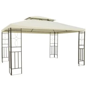 Cenador de Jardín Outsunny con Doble Techo, 3x4 m