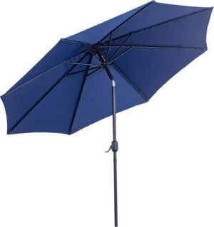Sombrilla de jardín octogonal azul