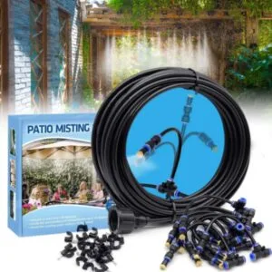 Kit de nebulización exterior 10 metros con boquillas de latón y acero inoxidable