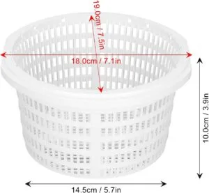Cesta de Skimmer para Piscina de 18 cm: Filtración Técnica y Duradera