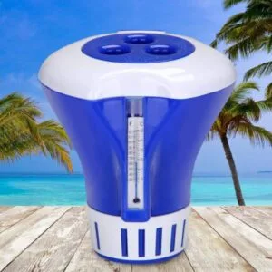Dispensador Flotante de Cloro con Termómetro para Piscina – Dosificación Precisa y Control de Temperatura