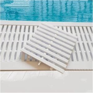 Rejilla de Desbordamiento para Piscina de Plástico ABS Modular 39x0,98" Antideslizante