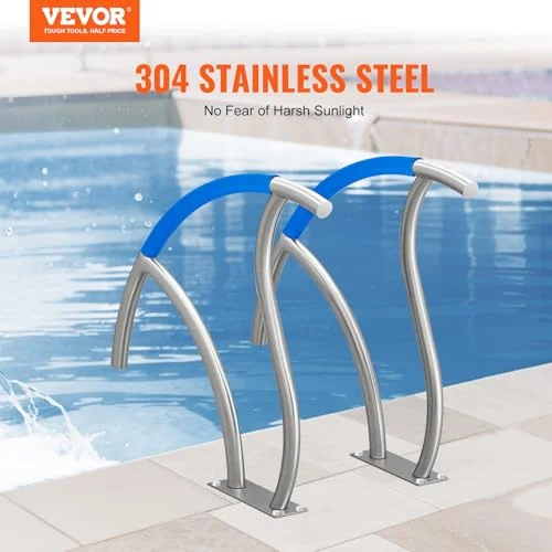 Barandilla para Piscina VEVOR 762x762 mm – Pasamanos de Acero Inoxidable - Imagen 2