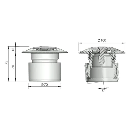 Boquilla de Fondo Oscilante para Piscinas de Hormigón: Precisión Técnica y Durabilidad - Imagen 2